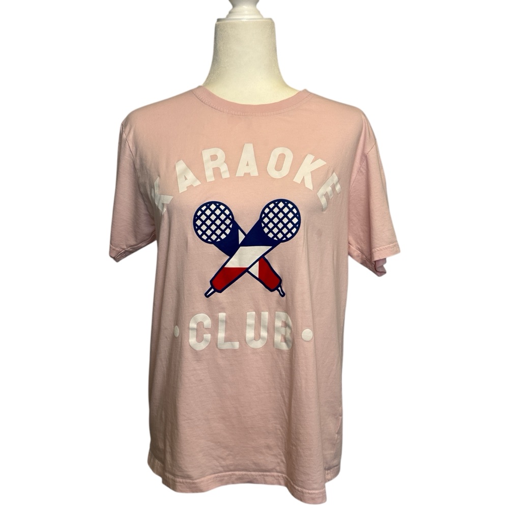 Club Ptanque Paris Karaoke Club Pink Tshirt